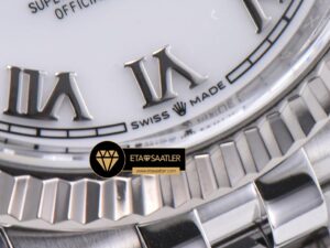 Rolex Datejust 126234 Roma Rakamlı Beyaz Kadran 36mm Clean Factory 3235 Super Clone ETA