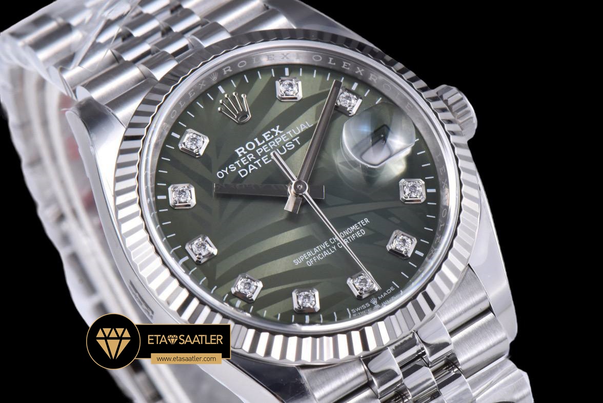 Rolex Datejust 126234 Taşlı Palmiye Kadran 36mm Clean Factory 3235 Super Clone ETA