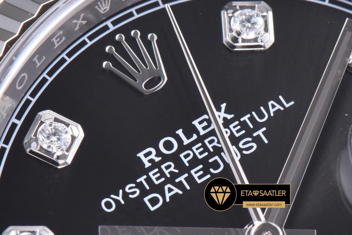 Rolex Datejust 126234 Taşlı Siyah Kadran 36mm Clean Factory 3235 Super Clone ETA