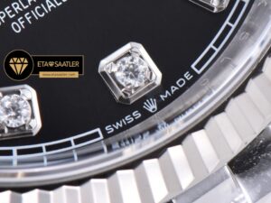 Rolex Datejust 126234 Taşlı Siyah Kadran 36mm Clean Factory 3235 Super Clone ETA