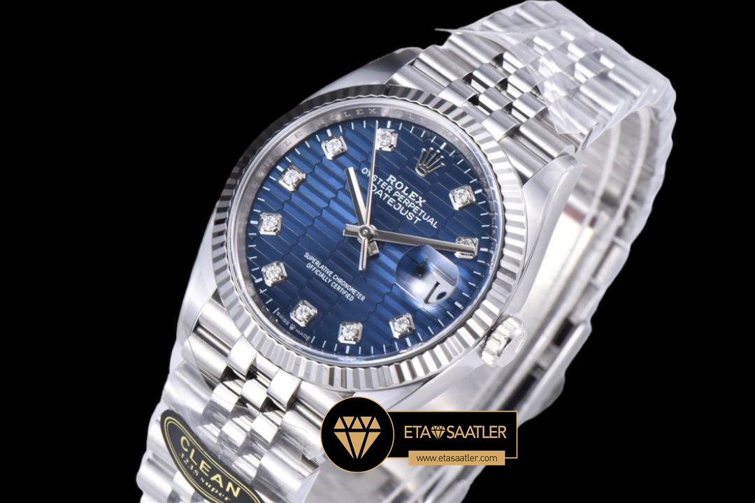 Rolex Datejust 126234 Yiv Motofli Taşlı Mavi Kadran 36mm Clean Factory Super Clone ETA