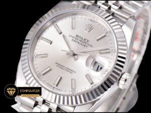 Rolex Datejust 126300 Gümüş Kadran 41mm Jubile 3235 V2 Super Clone ETA