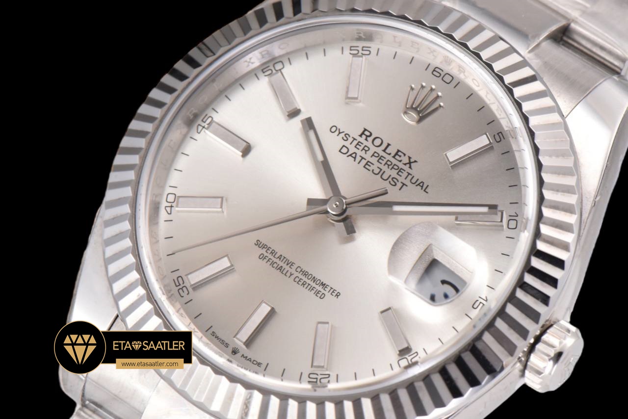 Rolex Datejust 126300 Gümüş Kadran 41mm Oyster 3235 V2 Super Clone ETA