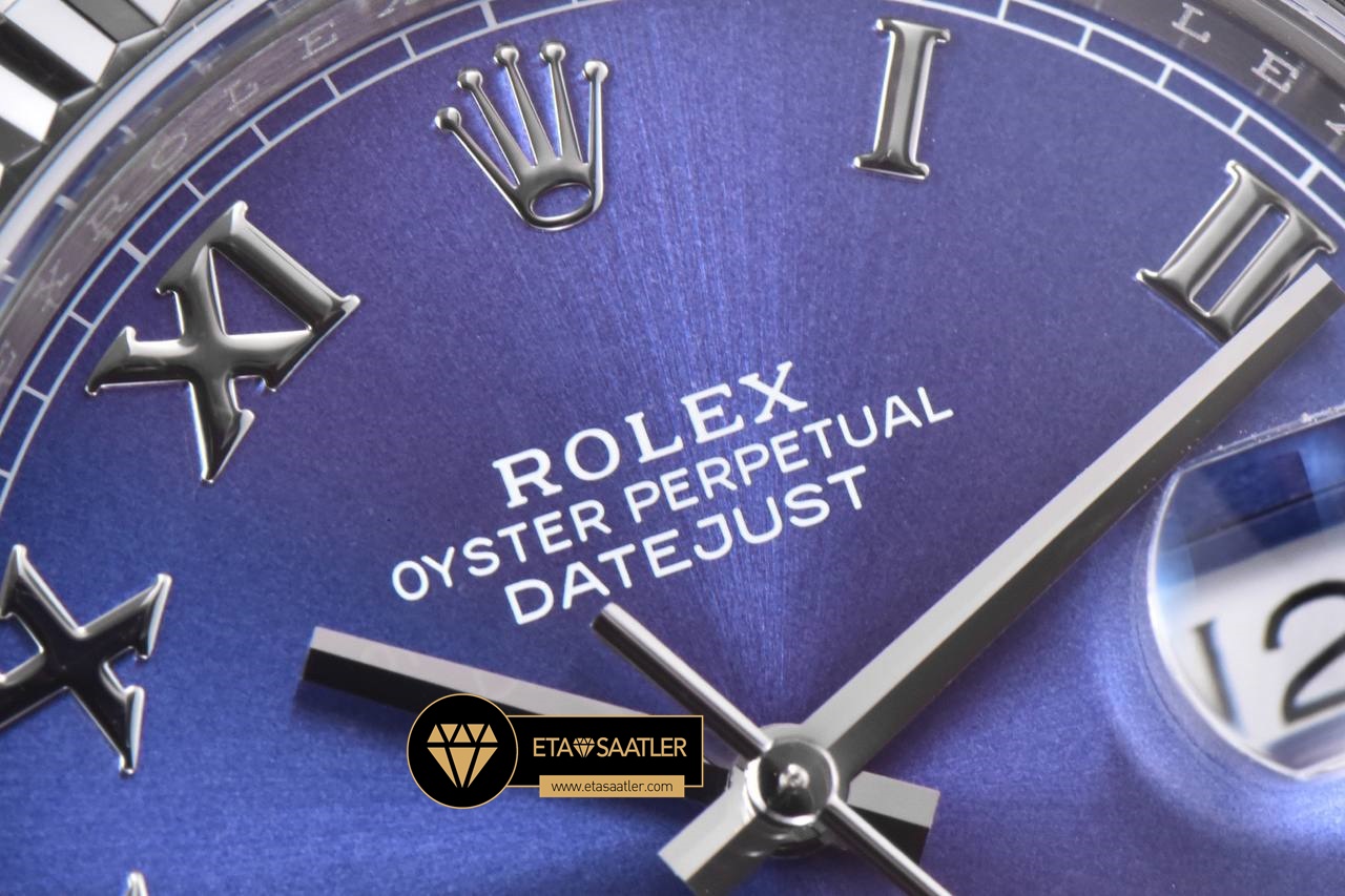 Rolex Datejust 126334 Azure Roma Rakamlı 41mm 3235 V2 Super Clone ETA