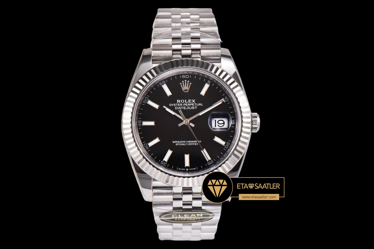 Rolex Datejust 126334 Jubile Siyah Kadran Clean 3235 V2 Super Clone ETA