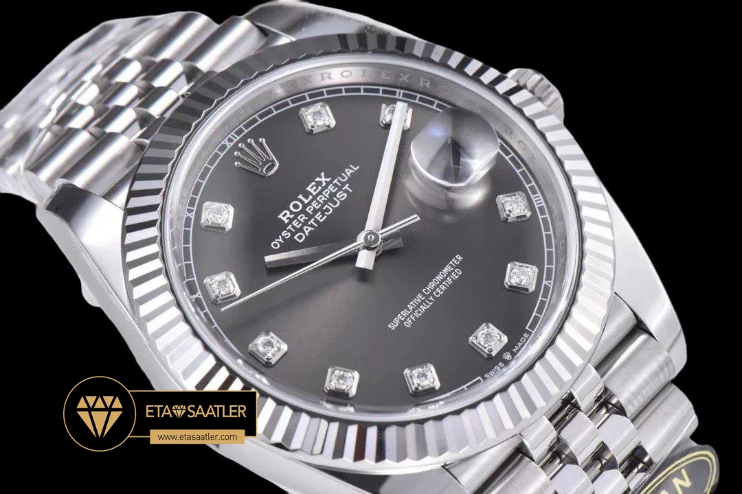 Rolex Datejust 126334 Taşlı Gri Kadran Jubile 41mm Clean Factory 3235 Super Clone ETA