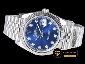 Rolex Datejust 126334 Taşlı Mavi Kadran Jubile 41mm Clean Factory 3235 Super Clone ETA