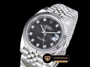 Rolex Datejust 126334 Taşlı Siyah Kadran Jubile 41mm Clean Factory 3235 Super Clone ETA