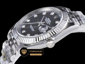 Rolex Datejust 126334 Taşlı Siyah Kadran Jubile 41mm Clean Factory 3235 Super Clone ETA