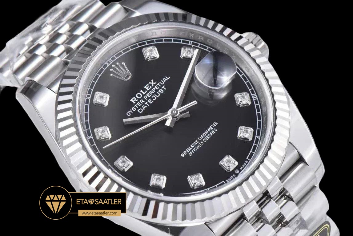 Rolex Datejust 126334 Taşlı Siyah Kadran Jubile 41mm Clean Factory 3235 Super Clone ETA