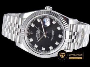 Rolex Datejust 126334 Taşlı Siyah Kadran Jubile 41mm Clean Factory 3235 Super Clone ETA