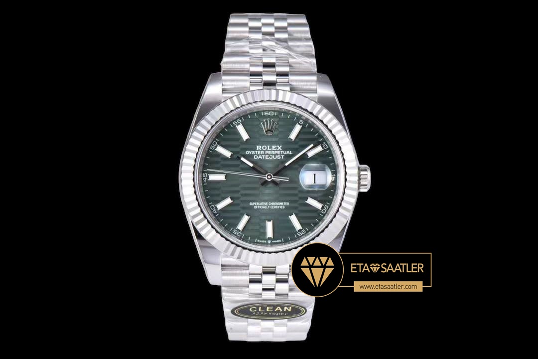 Rolex Datejust 126334 Yiv Motifli Kadran Jubile 41mm Clean Factory 3235 Super Clone ETA