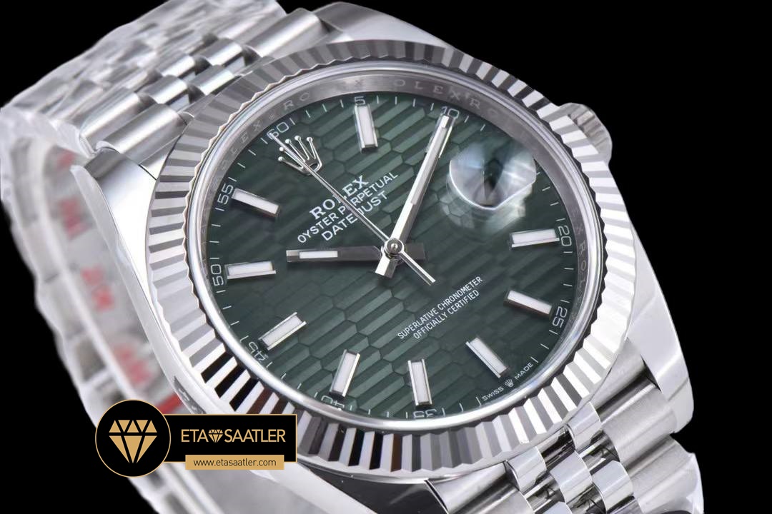 Rolex Datejust 126334 Yiv Motifli Kadran Jubile 41mm Clean Factory 3235 Super Clone ETA