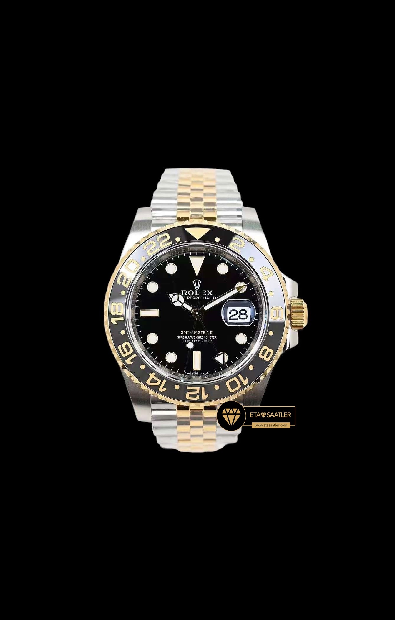 Rolex Gmt-Master II 40mm EW Factory 3285 Jubile 904L Çelik Seramik Bezel V3 ETA