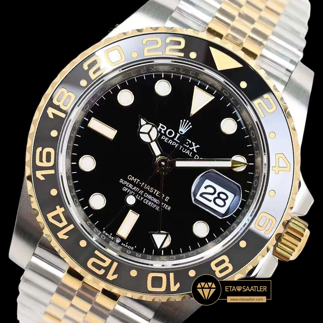 Rolex Gmt-Master II 40mm EW Factory 3285 Jubile 904L Çelik Seramik Bezel V3 ETA