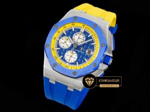 Royal Oak Offshore Novelty 44mm Ukraine Flag Blue Yellow 26400 Super Clone ETA