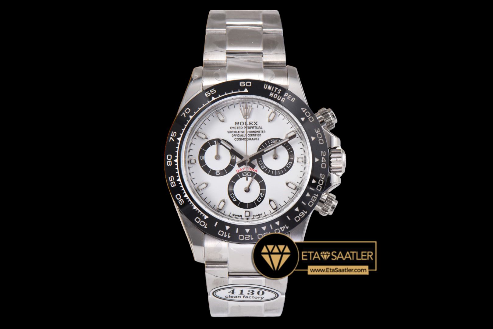 Rolex Daytona 116500LN Seramik Bezel Panda 904L Çelik Clean 4130 V2 ETA