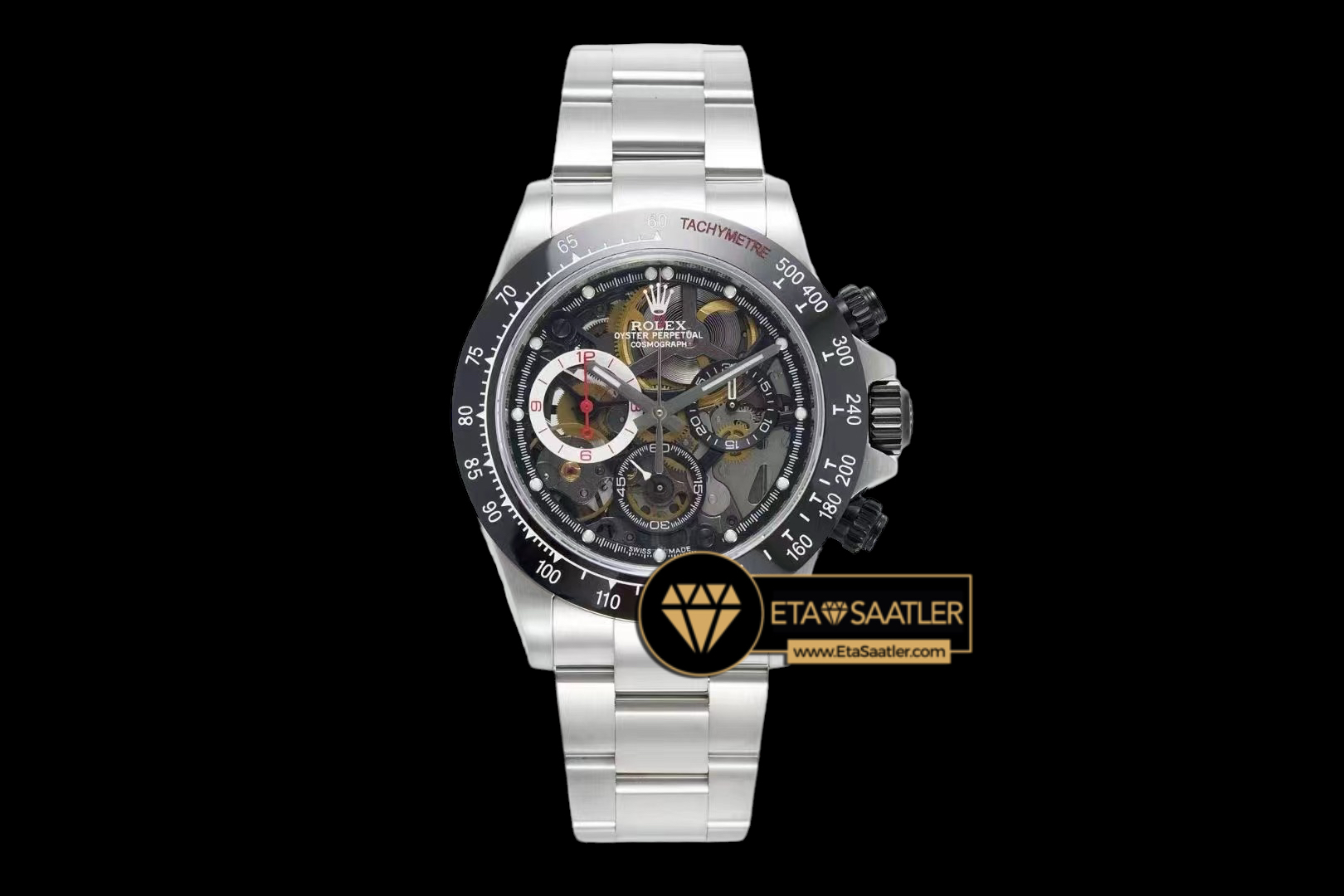 Rolex Daytona Juan Pablo Montoya Black Sonic Karbon Bezel İskelet Kadran Super Clone ETA