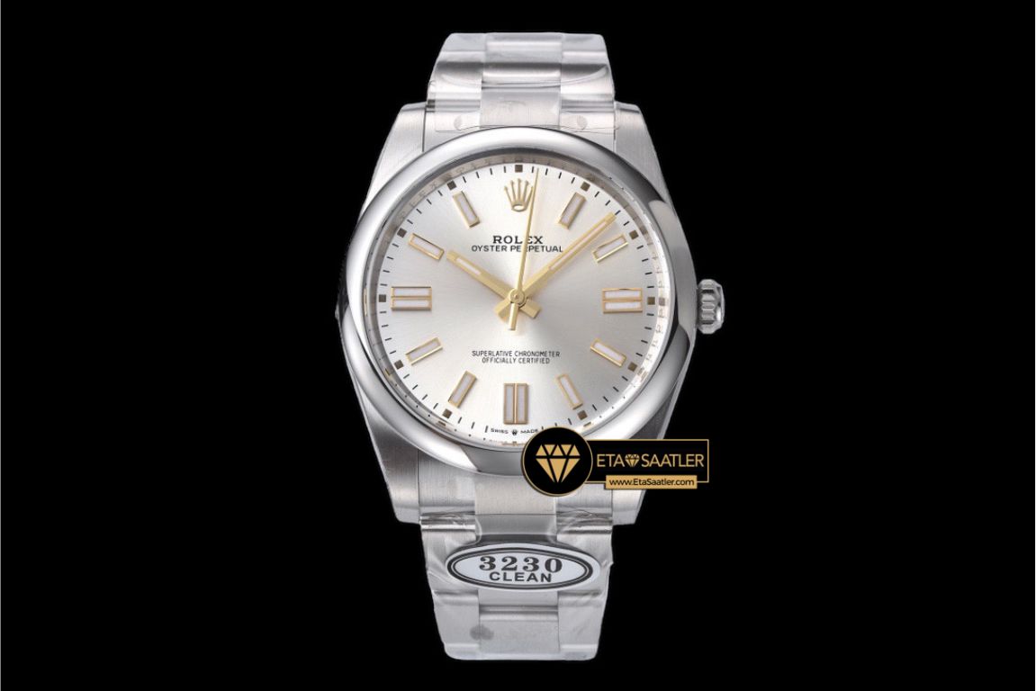 Rolex Oyster Perpetual 124300 Clean Factory Gümüş Kadran Super Clone ETA