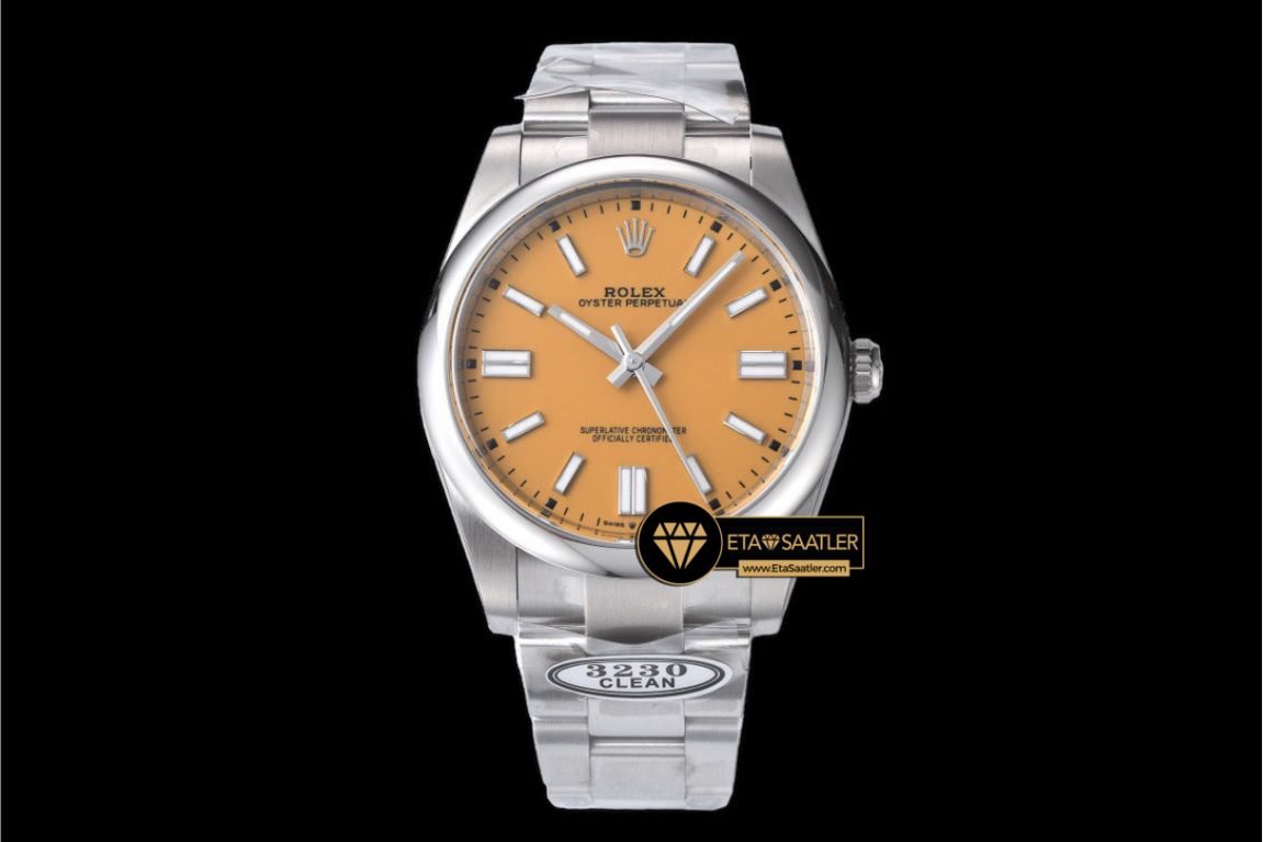 Rolex Oyster Perpetual 124300 Clean Factory Yellow Kadran Super Clone ETA