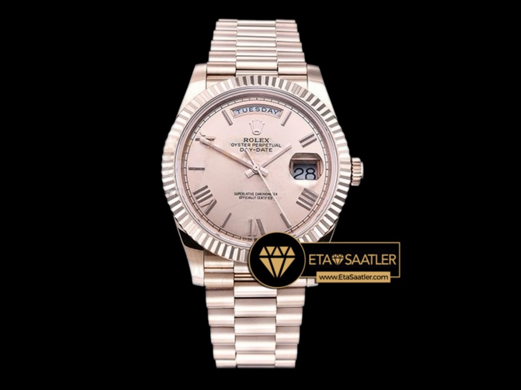 Rolex Day Date 228235 Rose Romen Kadran Tungsten Super Clone ETA