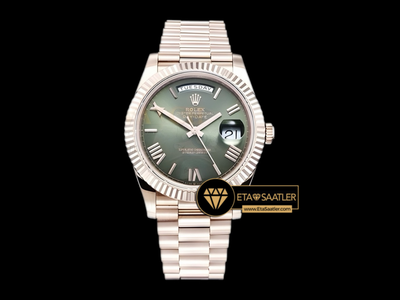 Rolex Day Date 228235 Yeşil Kadran Tungsten Super Clone ETA