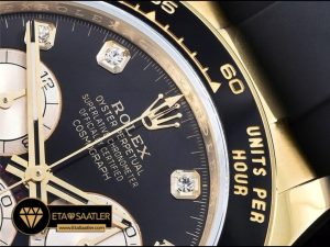 Rolex Daytona 126518LN Seramik Bezel Ta l Siyah Oysterflex QF 4131 Super Clone Eta