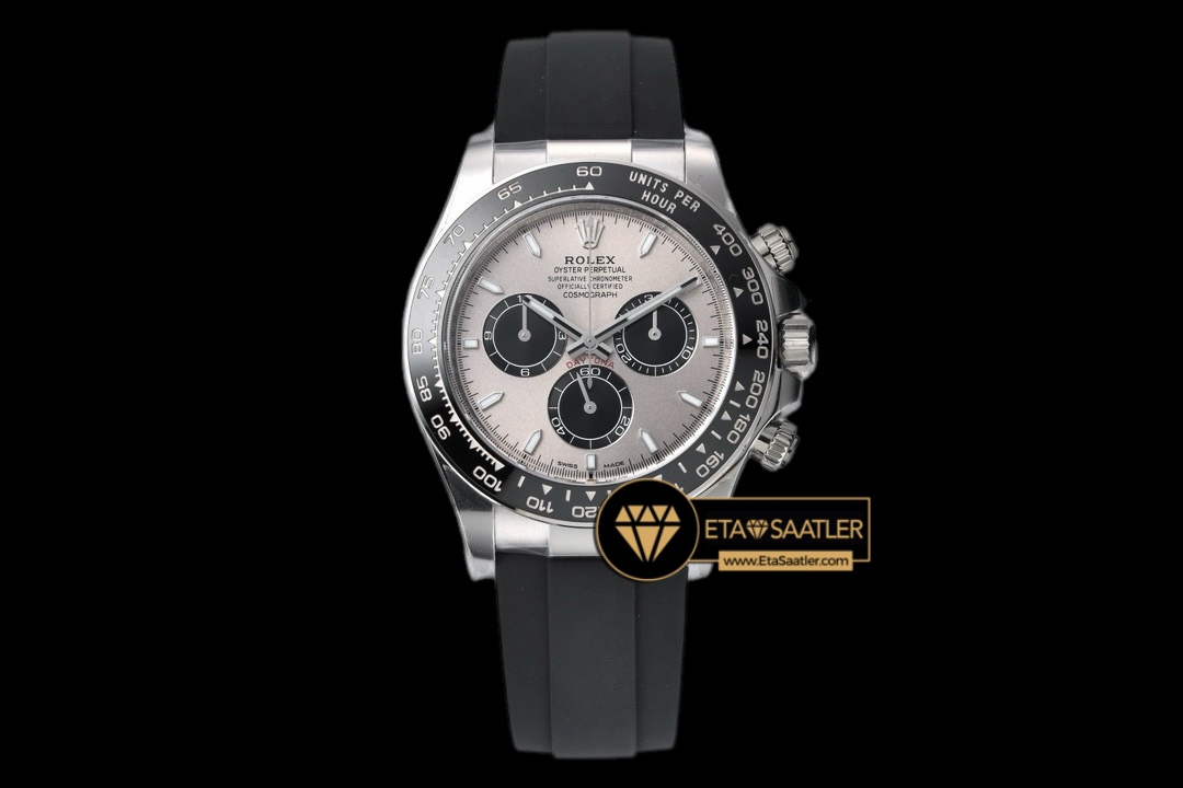 Rolex Daytona 126519LN Seramik Bezel Gri Kadran Oysterflex Clean 4131 Super Clone Eta