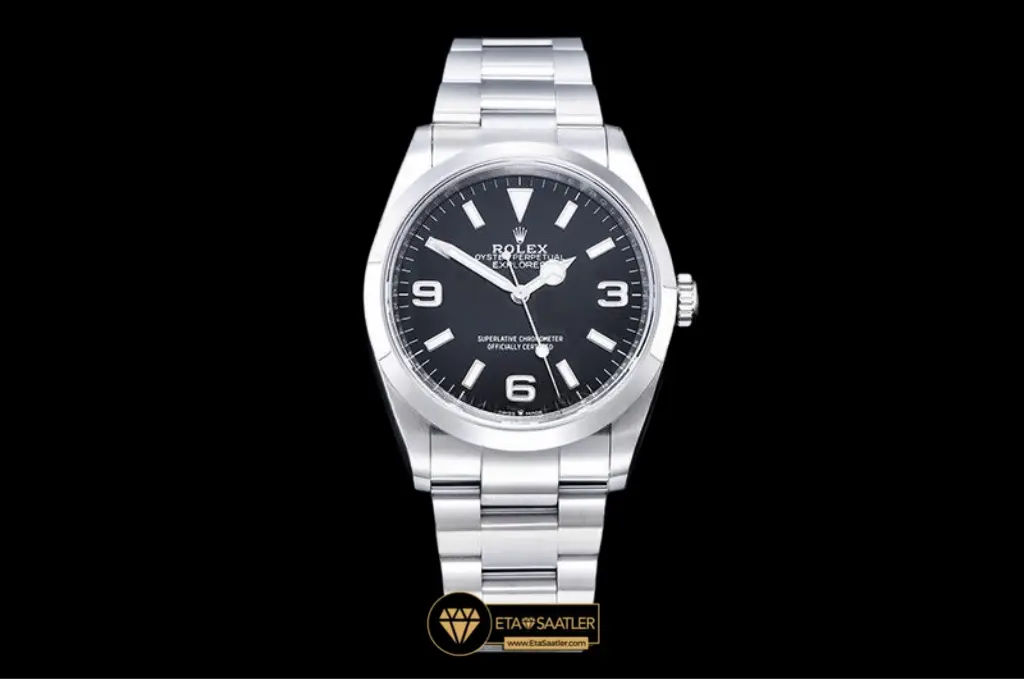 Rolex Explorer 124270 Siyah Kadran 36 mm 3230 Super Clone Eta