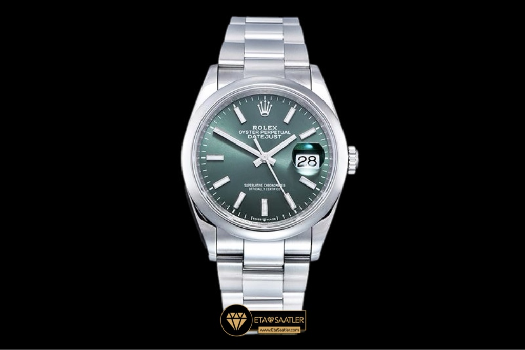 Rolex Datejust 126200 Mint Green Domed Bezel Oyster Kordon 36mm Super Clone ETA