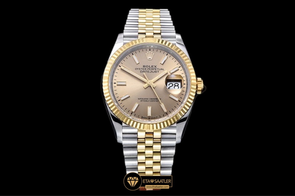 Rolex Datejust 126233 Çelik Altın Şampanya Kadran Jubile Kordon 36mm Super Clone ETA