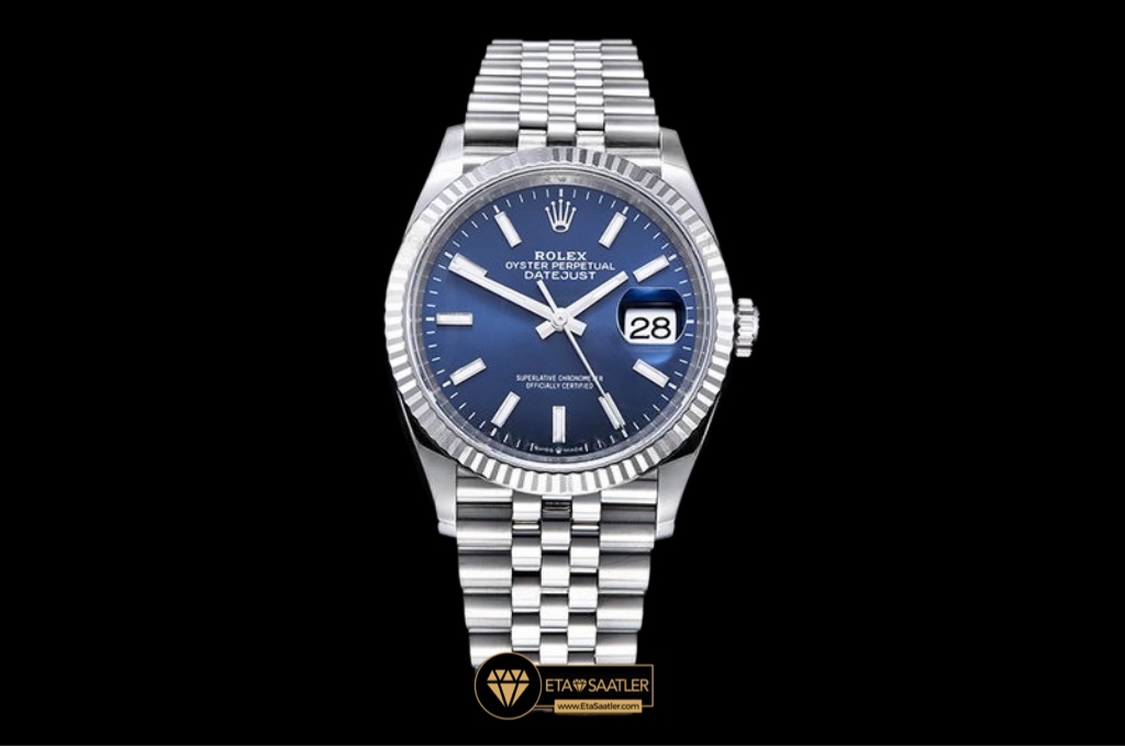 Rolex Datejust 126234 Parlak Mavi Kadran Jubile Kordon 36mm Super Clone ETA
