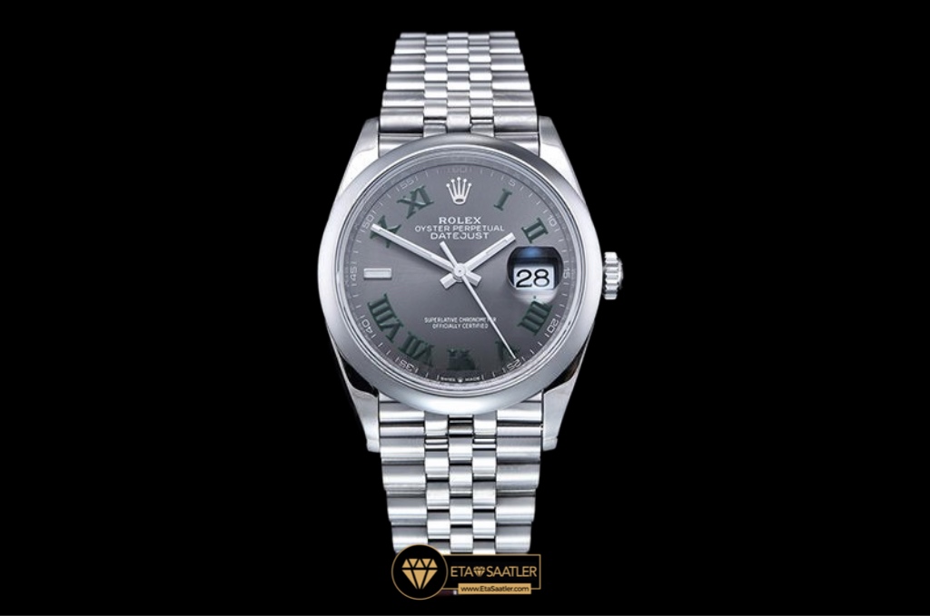 Rolex Datejust 126234 Wimbledon Domed Bezel Jubile Kordon 36mm Super Clone ETA
