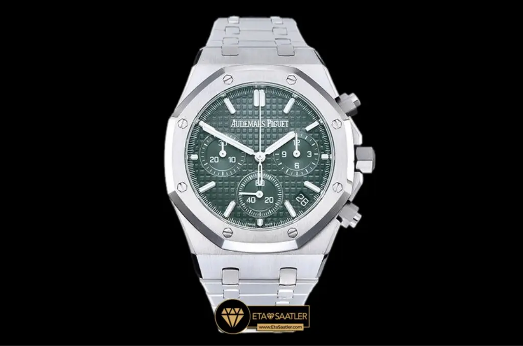 Audemars Piguet Royal Oak Chronograph 26240ST Çelik Kasa Haki Yeşil Kadran Super Clone ETA