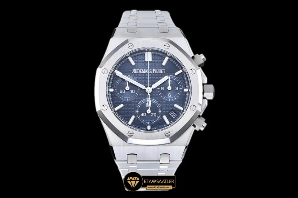 Audemars Piguet Royal Oak Chronograph 26240ST Çelik Kasa Bleu nuit nuage 50 Kadran Super Clone ETA