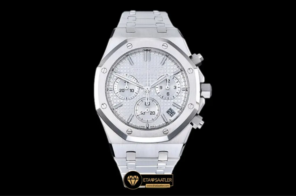 Audemars Piguet Royal Oak Chronograph 26240ST Çelik Kasa Damalı Gümüş Kadran Super Clone ETA