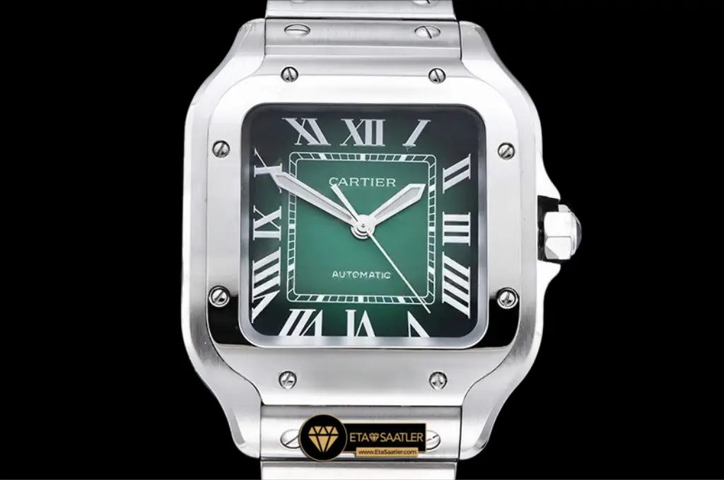 cartier-santos-medium-Green-super-clone-eta-038