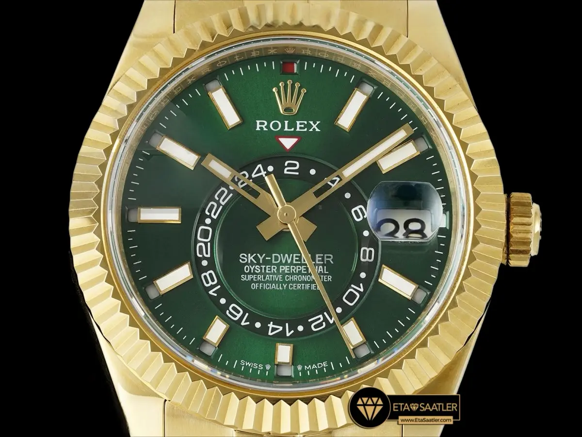 rolex-sky-dweller-336938-gold-green-dial-super-clone-eta-039
