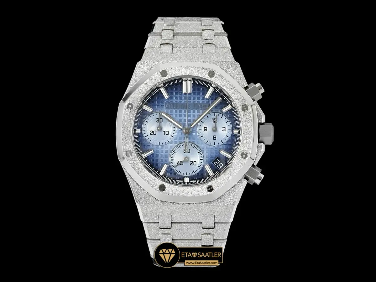 Audemars Piguet Royal Oak Chronograph 26240 Frosted İce Blue Super Clone ETA