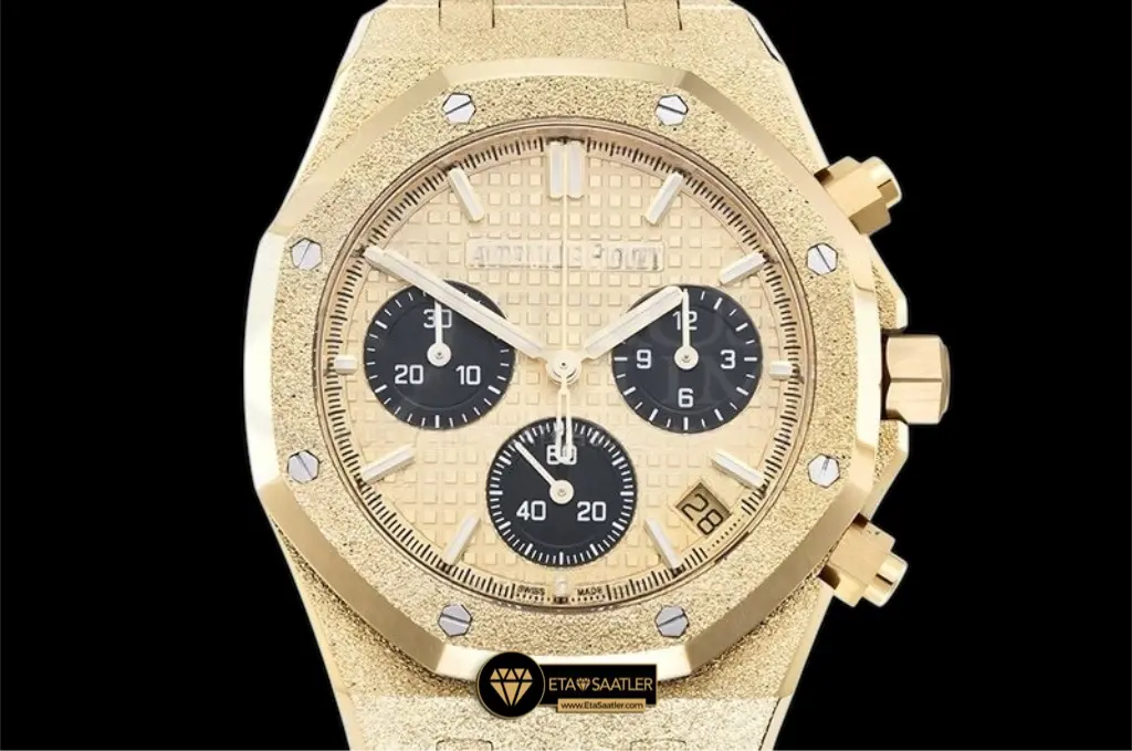 audemars-piguet-royal-oak-chrono-26240-frosted-yellow-gold-super-clone-eta-023