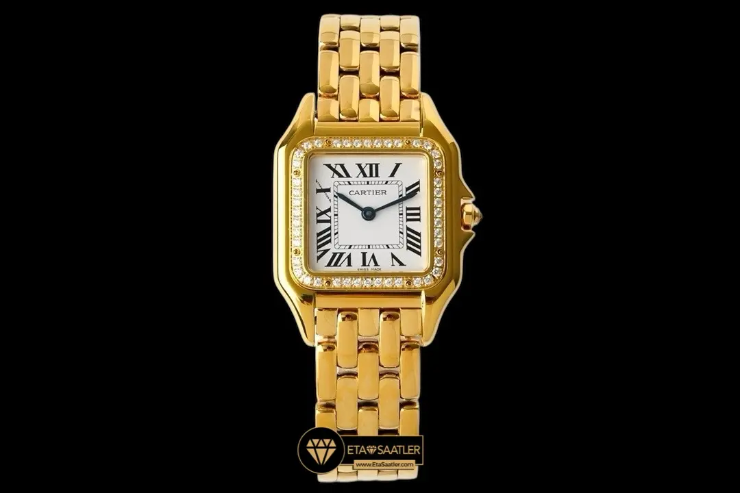 Cartier Panthere 27 mm Yellow Gold Diamond Quartz Super Clone ETA