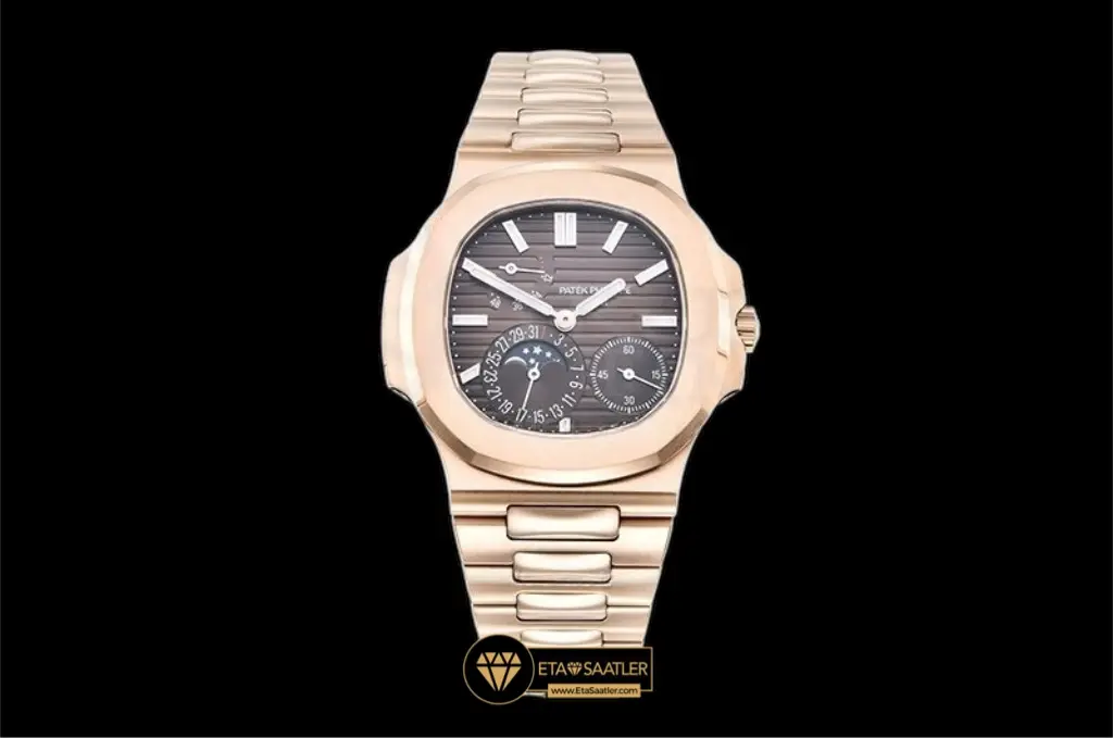 Patek Philippe Nautilus 5712/1R Rose Gold Brown Dial v4+ Super Clone ETA