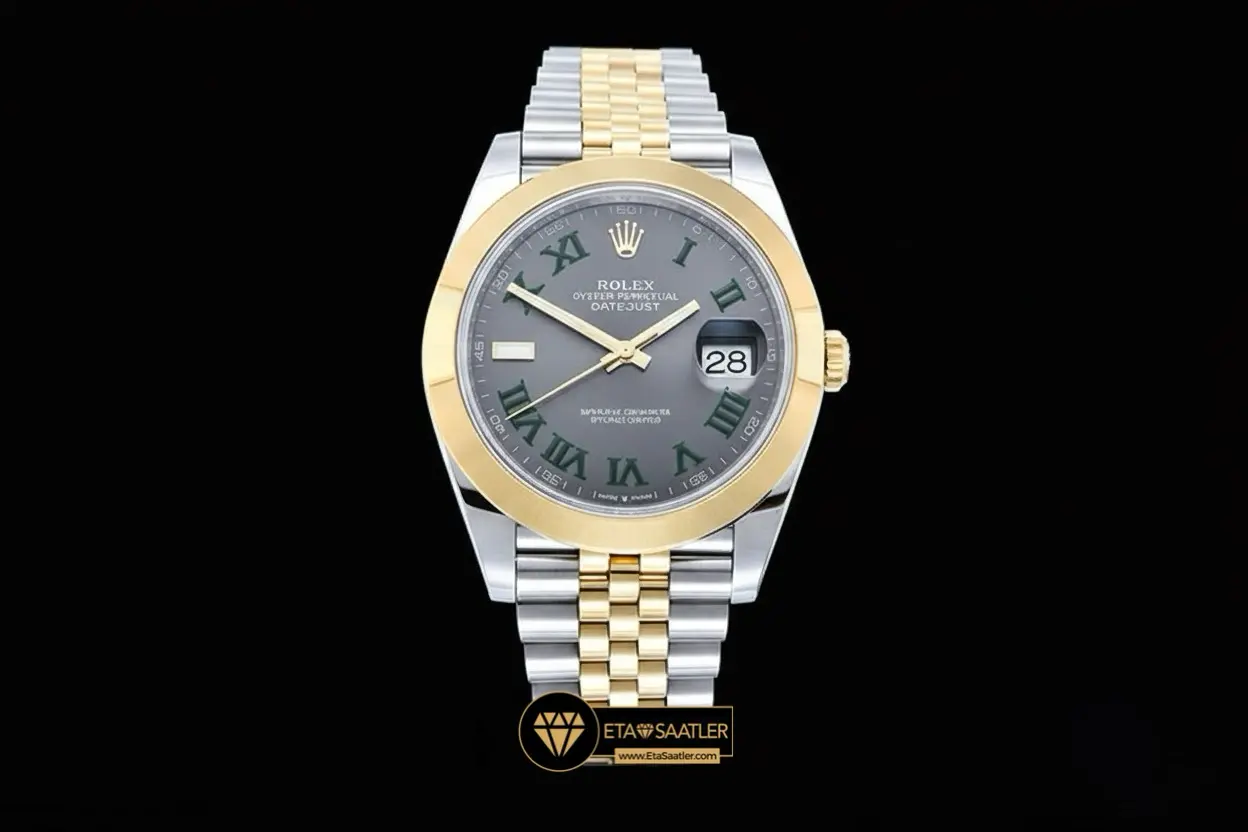 Rolex Datejust 126303 Altın-Çelik Wimbledon Kadran 41mm Super Clone ETA