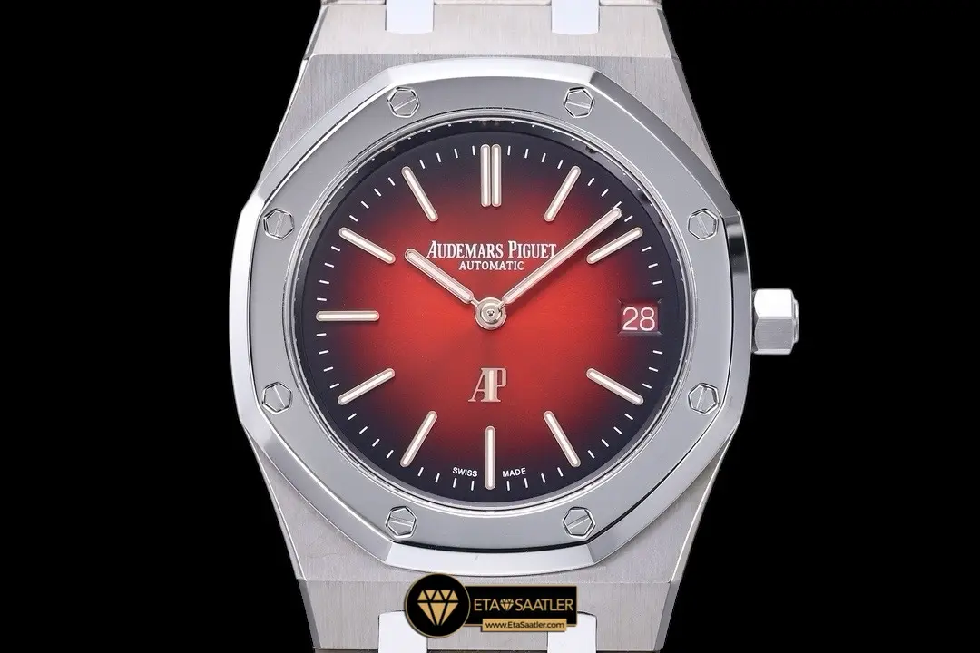 audemars-piguet-royal-oak-extra-thin-16202xt-titanium-red-dial-super-clone-eta-034