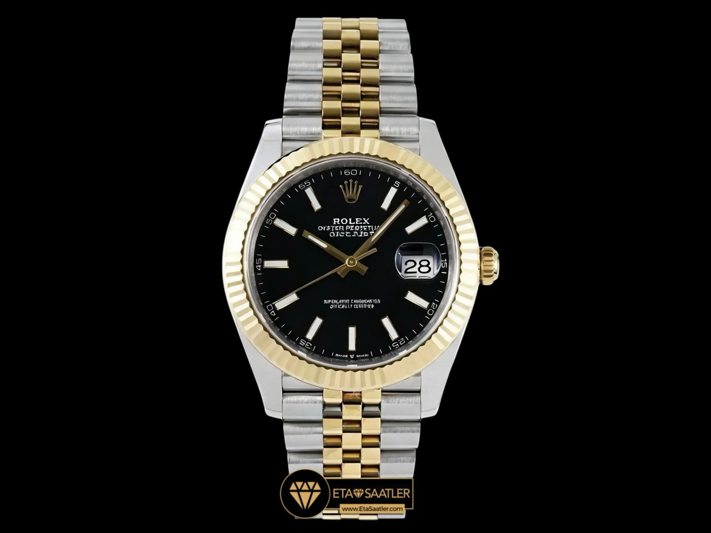 Rolex Datejust 126333 Siyah Kadran Jubile Kordon 41mm Super Clone ETA