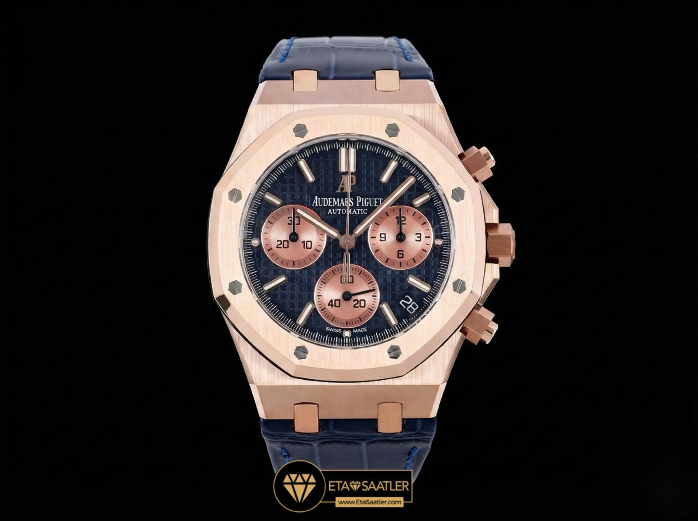 Audemars Piguet Royal Oak Chrono 26240 Rose Gold Blue De Super Clone ETA