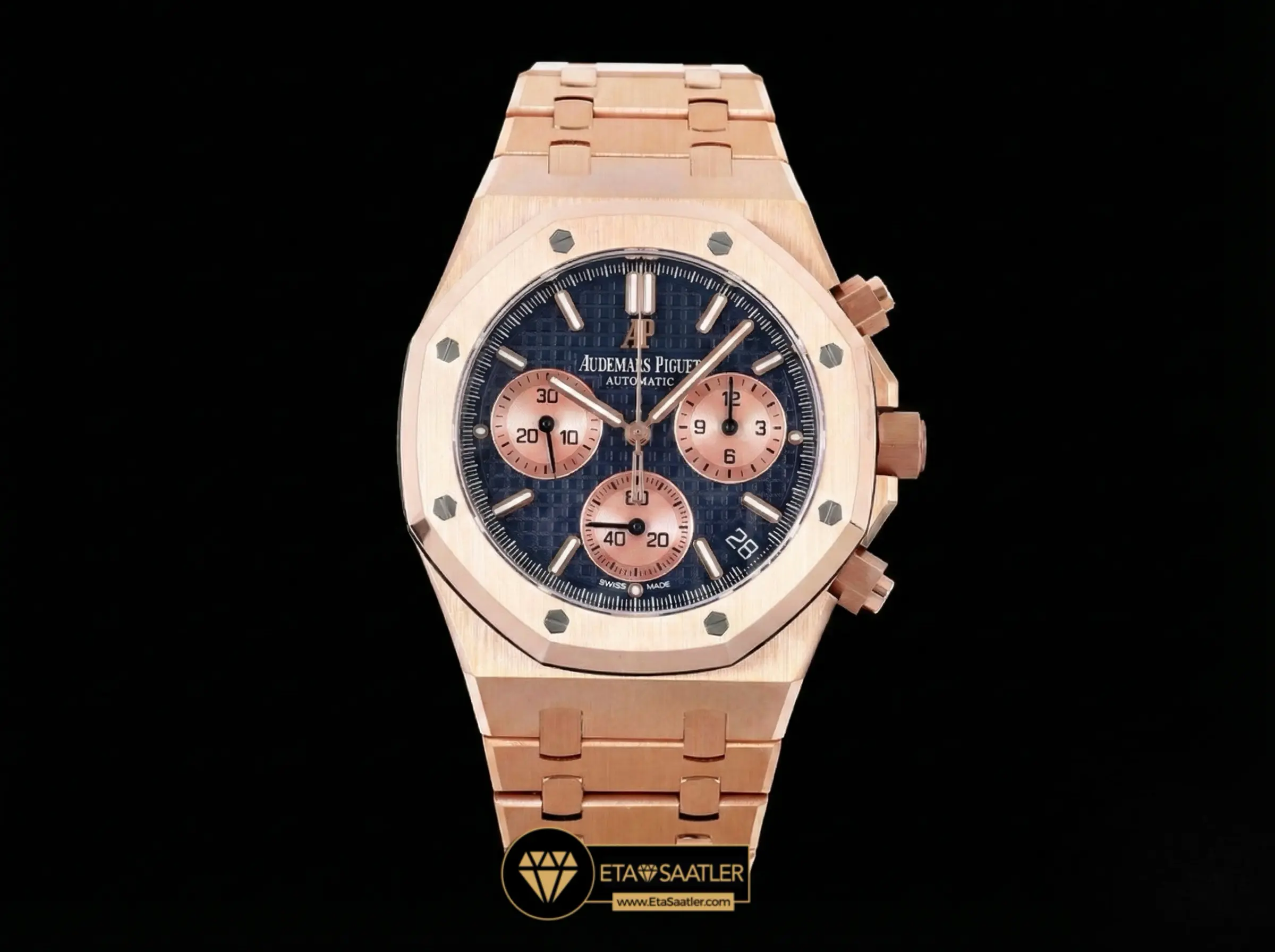 Audemars Piguet Royal Oak Chrono 26240 Rose Gold Blue Super Clone ETA