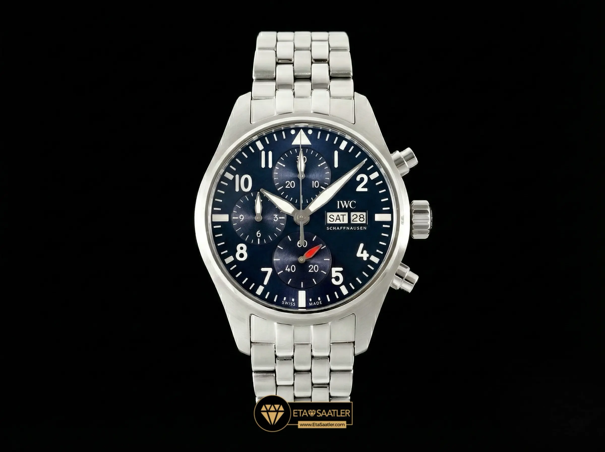 IWC Pilot’s IW388102 Chronograph Steel Blue Dial Super Clone ETA
