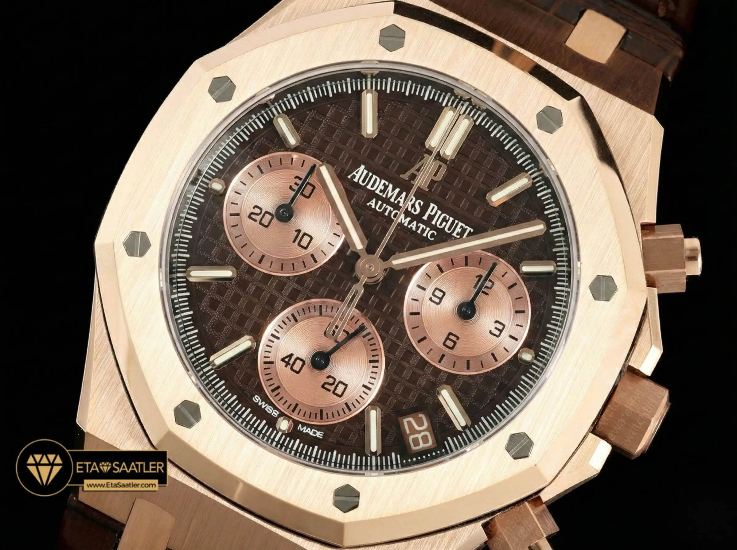audemars-piguet-royal-oak-chronograph-26240-rose-gold-brown-dial-brown-super-clone-eta-08