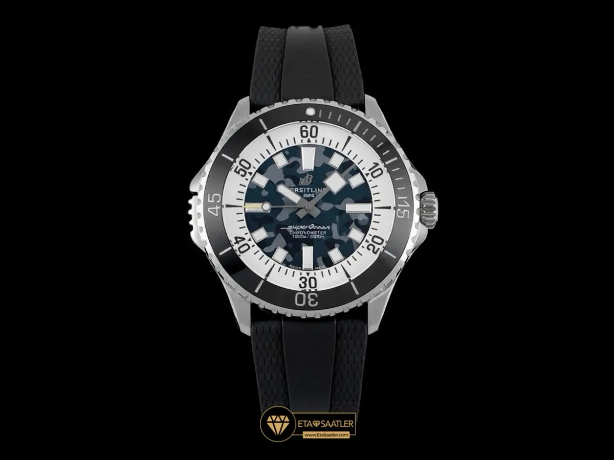 Breitling Superocean B01F 46mm Camou Mavi Kadran Kauçuk Super Clone ETA